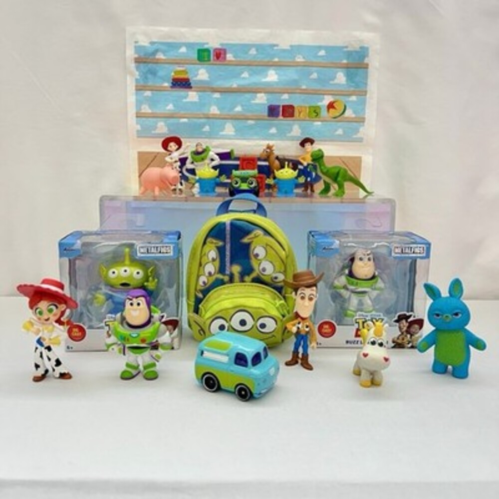 Disney Pixar Toy Story Mini Figures Lot Jada Metalfigs, Alien Backpack, Doorable
